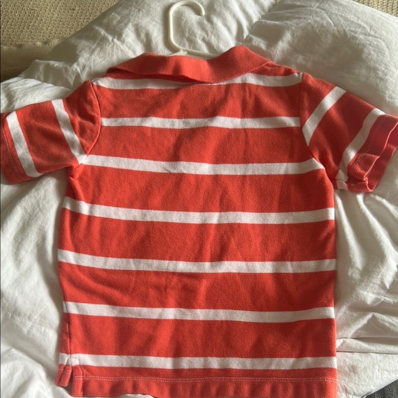 Old Navy White and Orange Polo Shirt Classic Cotton Blend - Picture 2 of 3